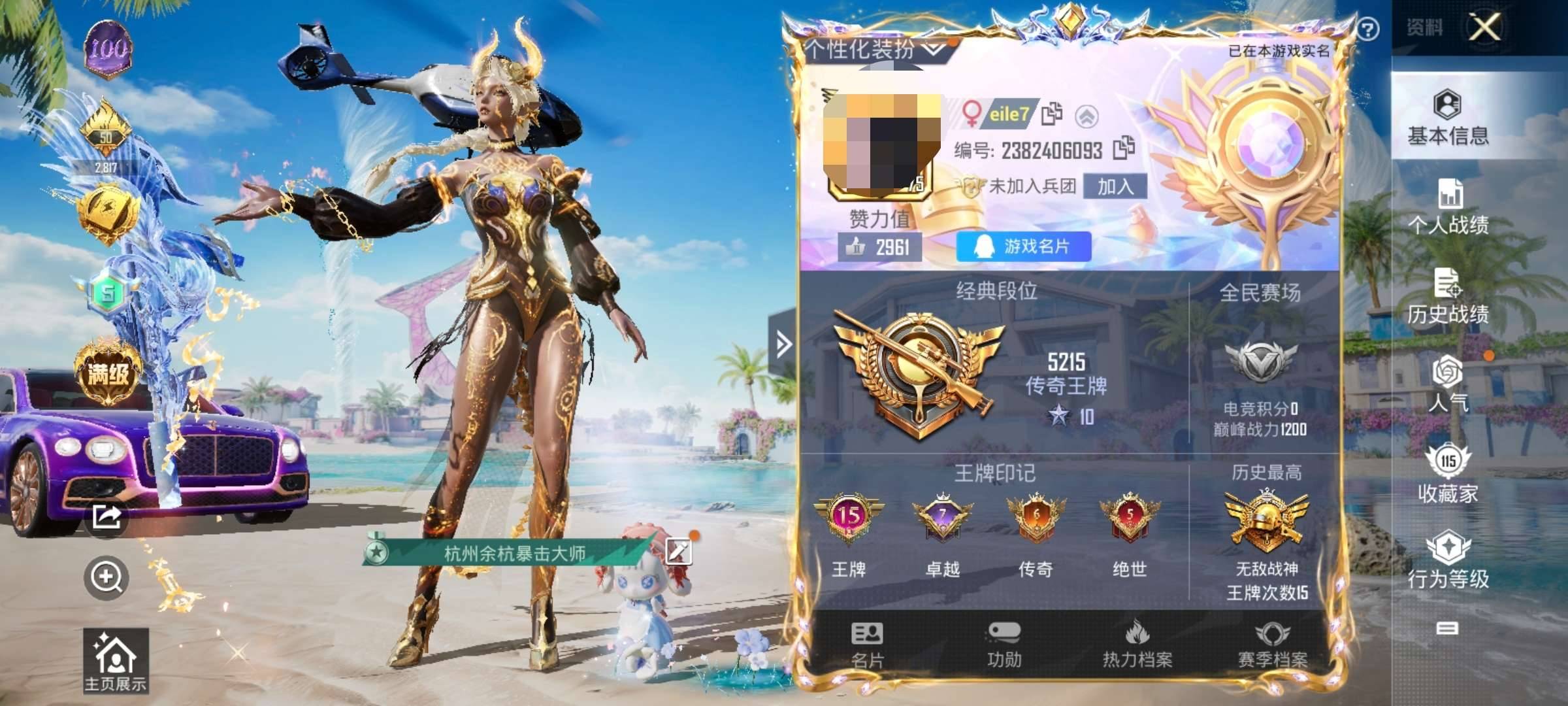 本赛季战神框/包天优惠/满级圣域龙灵4红切换/极品枪械极品素材/5把9枪械升级勋章高级外观